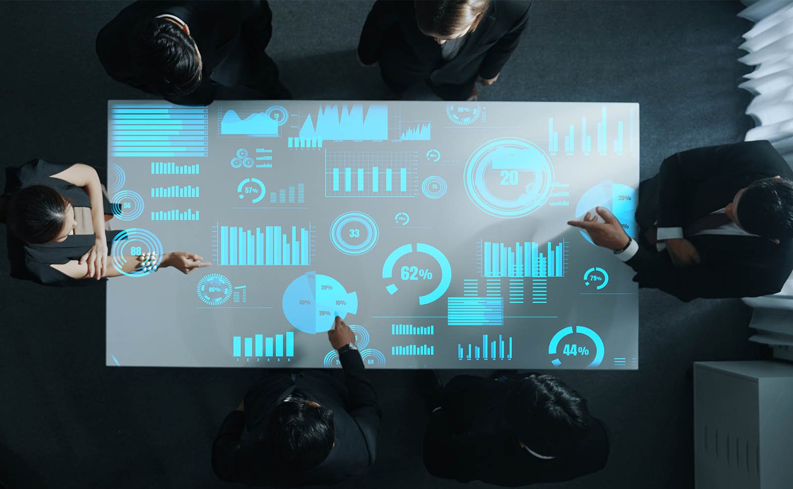 Team collaborating on product engineering services